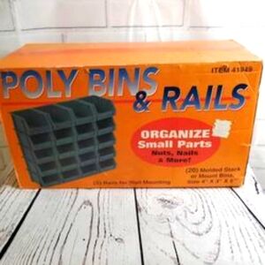 👉🏾2 /20-POLY BINS & RAILS